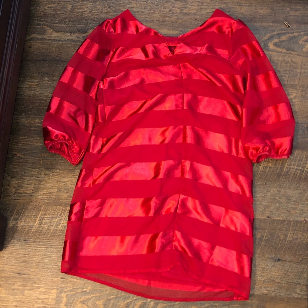 Two-Tone Red Juniors Girls Dress